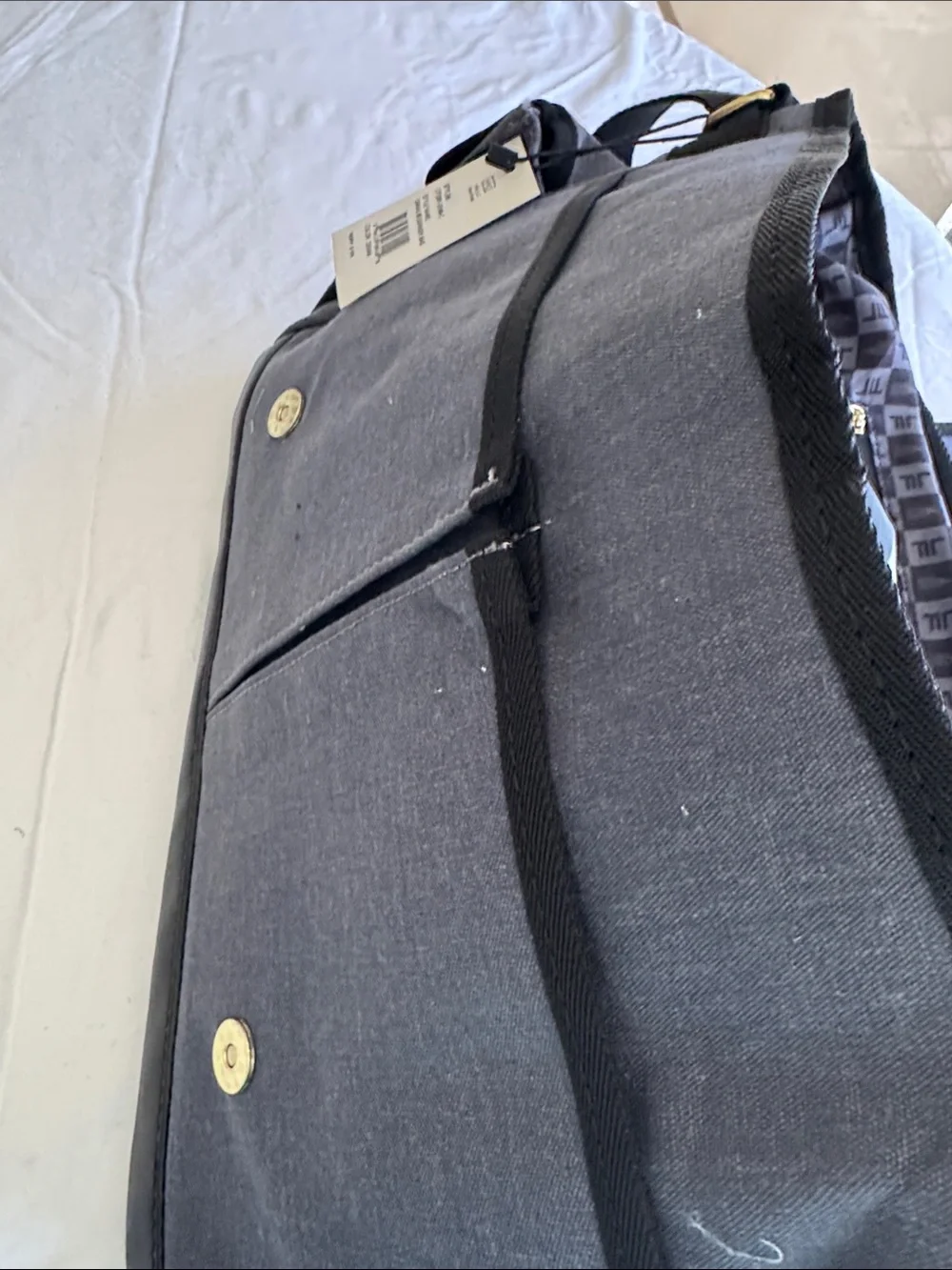 London Fog Gray and Black Men’s Messenger Bag